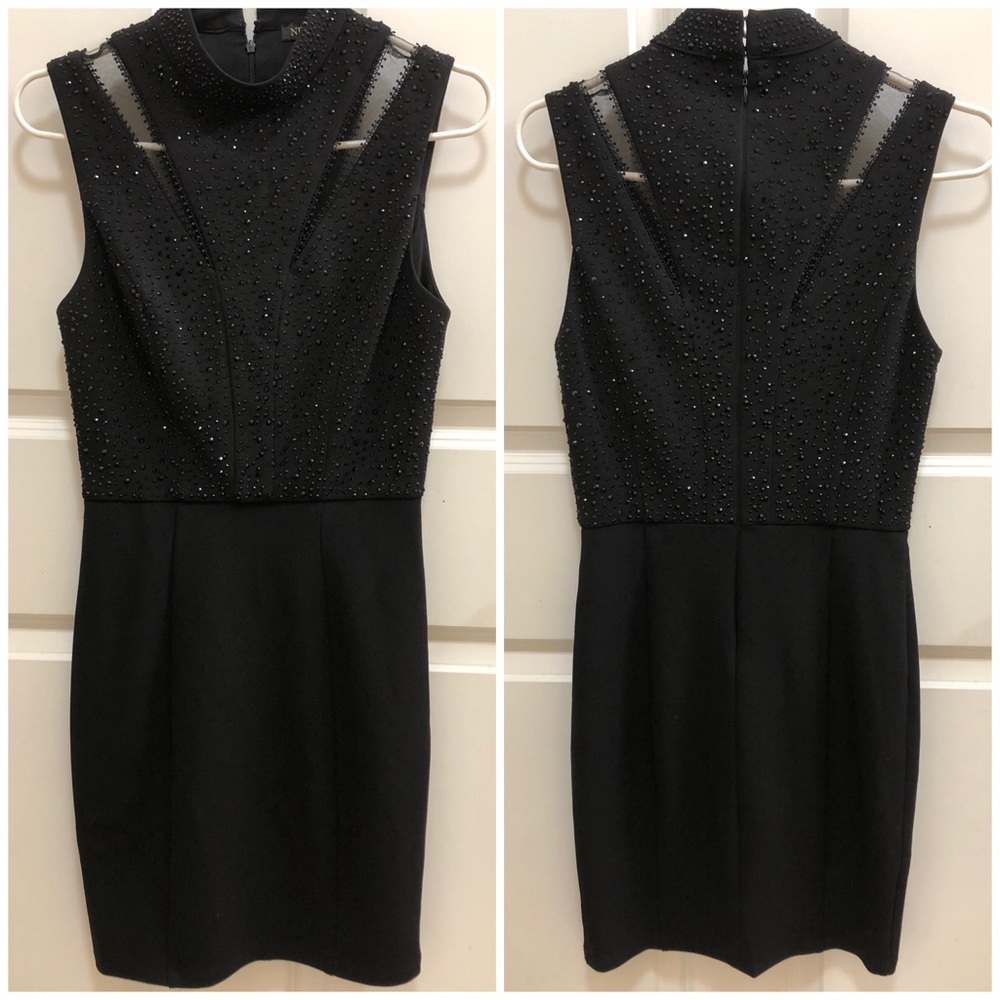 Worn once, formal black dress.